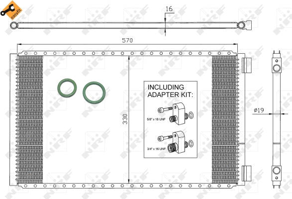 Радиатор кондиционера NRF 35951