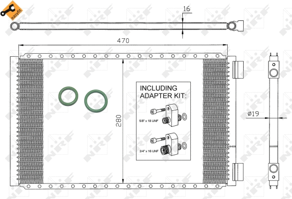 Радиатор кондиционера NRF 35950