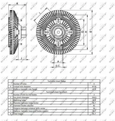 Вязкостная муфта вентилятора охлаждения NRF 49405 - Фото 4