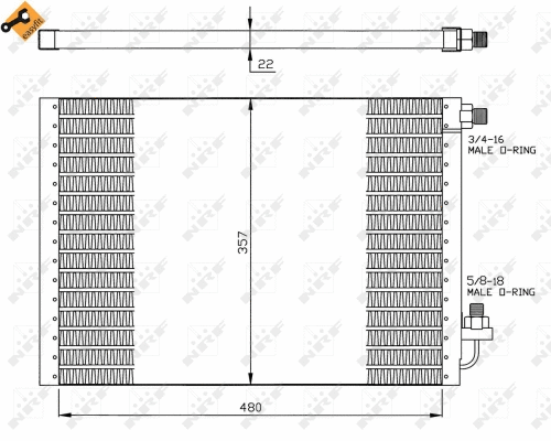 Радиатор кондиционера NRF 35956