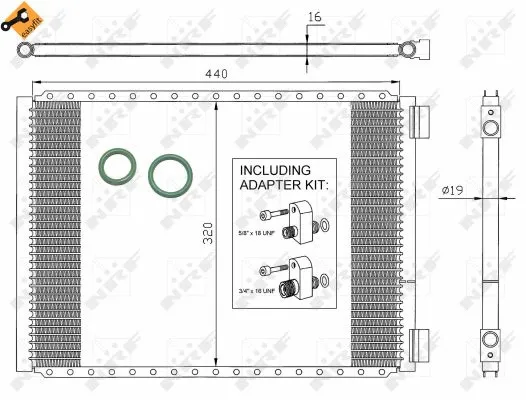 Радиатор кондиционера NRF 35952