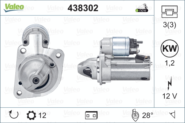 Стартер VALEO 438302