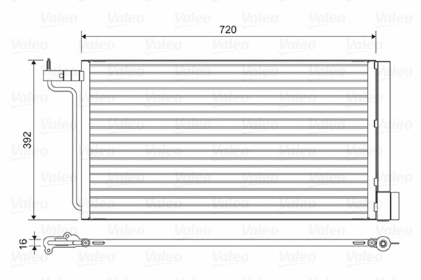 Радіатор кондиціонера VALEO 814177