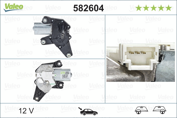 Двигатель стеклоочистителя VALEO 582604