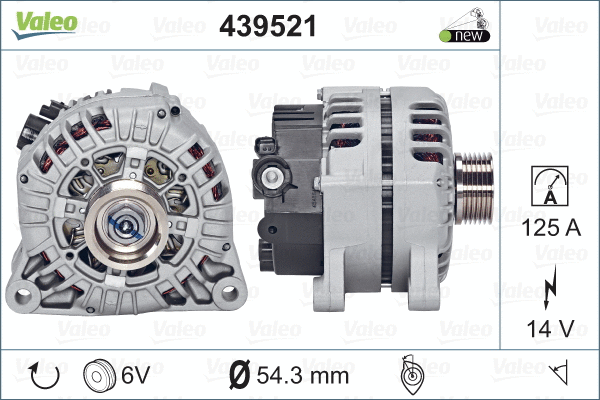 Генератор VALEO 439521.
