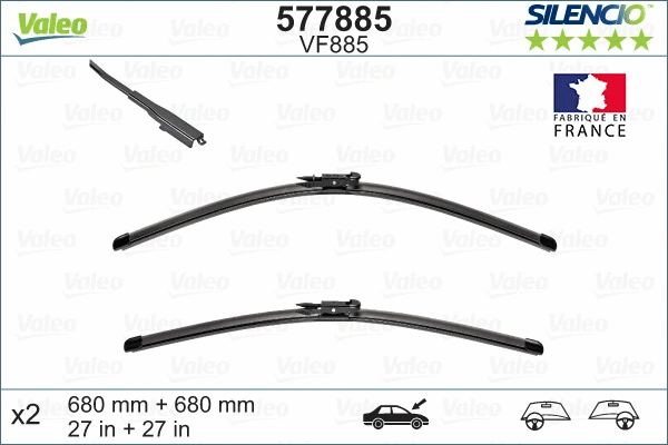 Щітка склоочисника VALEO 577885 - Фото 3