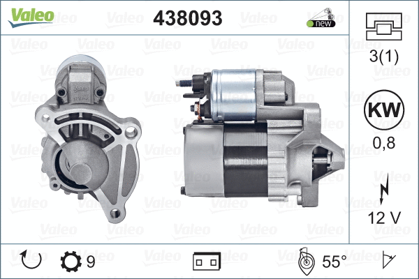 Стартер VALEO 438093.