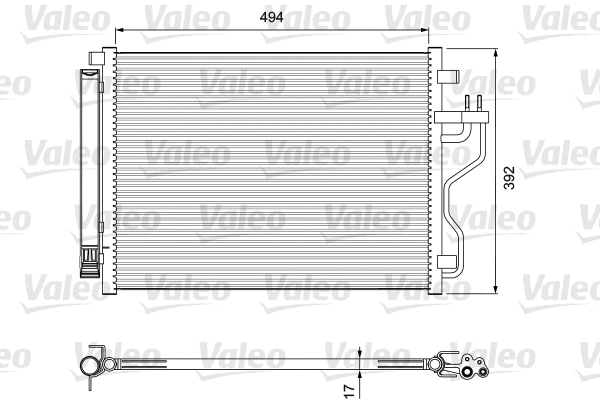 Радиатор кондиционера VALEO 814396