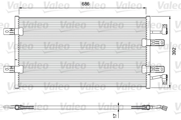 Радиатор кондиционера VALEO 814398