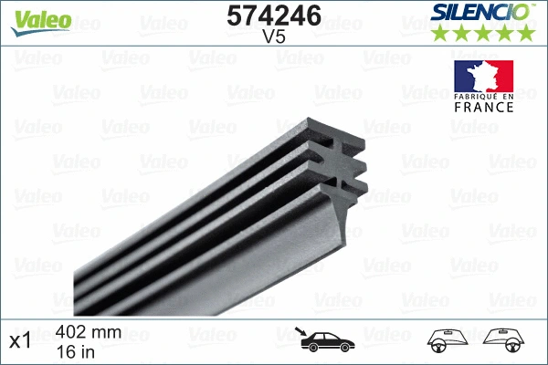 Резинка стеклоочистителя VALEO 574246 - Фото 3