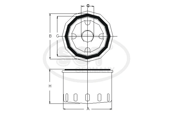 Фильтр масляный SCT SM 832 - Фото 1