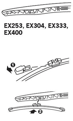 Щітка склоочисника TRICO EX253 - Фото 3