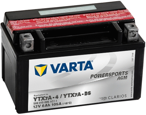 Стартерная аккумуляторная батарея VARTA 506015005A514 POWERSPORTS AGM