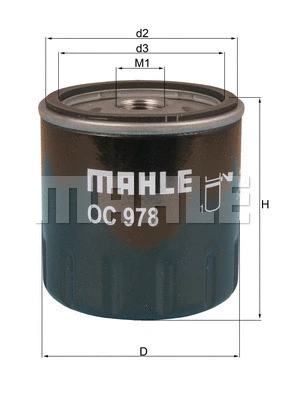 Масляный фильтр MAHLE ORIGINAL OC 978