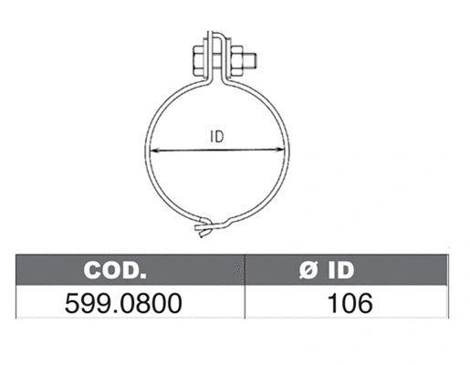 Монтаный комплект глушителя ASSO 599.0800