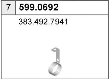 Монтаный комплект глушителя ASSO 599.0692