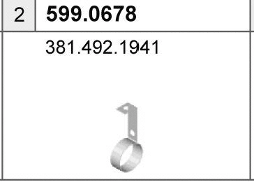 Монтаный комплект глушителя ASSO 599.0678