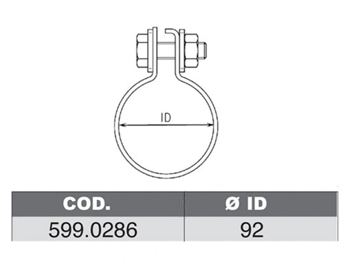 Монтаный комплект глушителя ASSO 599.0286