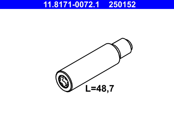 Направляющий болт, корпус скобы тормоза ATE 11.8171-0072.1