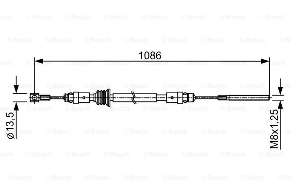 Трос ручника BOSCH 1 987 482 547