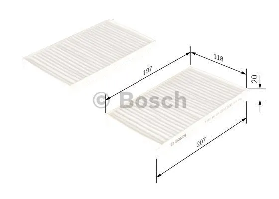 Фильтр салона BOSCH 1 987 432 278 - Фото 1