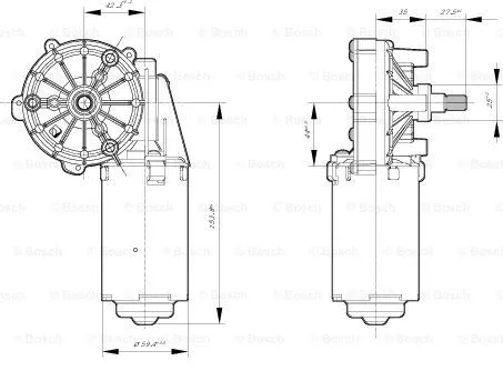 Двигатель стеклоочистителя BOSCH 0 986 337 209 - Фото 2