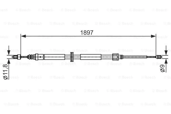 Трос ручника BOSCH 1 987 482 433