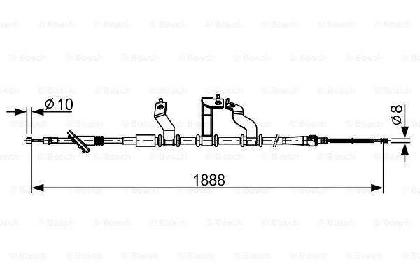 Трос ручника BOSCH 1 987 482 532