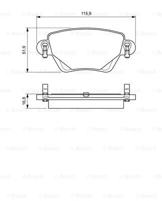 Гальмівні колодки BOSCH 0 986 424 683