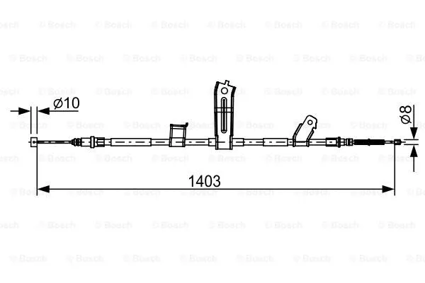 Трос ручника BOSCH 1 987 482 522