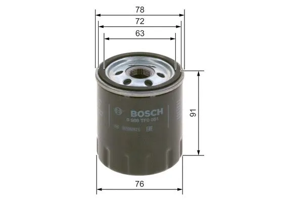 Масляный фильтр BOSCH 0 986 TF0 051 - Фото 4