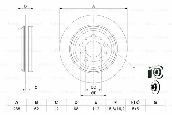 Тормозной диск BOSCH 0 986 479 309 - Фото 3