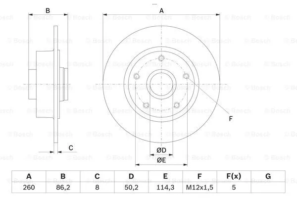 Тормозной диск BOSCH 0 986 479 708 - Фото 1