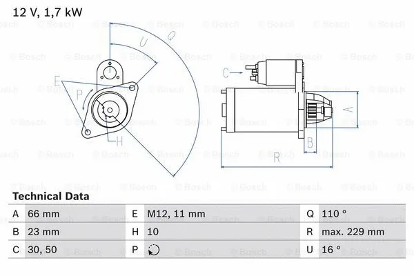 Стартер BOSCH 0 986 025 230