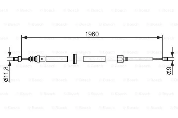 Трос ручника BOSCH 1 987 482 432