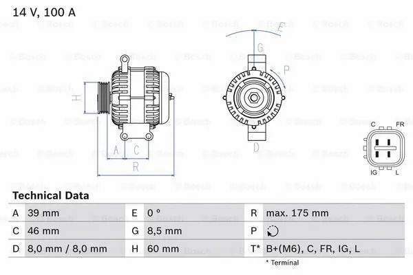 Генератор BOSCH 0 986 082 420