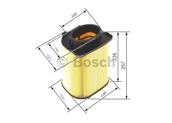 Воздушный фильтр BOSCH F 026 400 480 - Фото 4