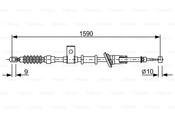 Трос ручника BOSCH 1 987 477 878 - Фото 1