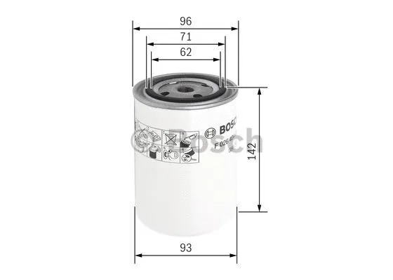 Фильтр для охлаждающей жидкости BOSCH F 026 404 011 - Фото 3