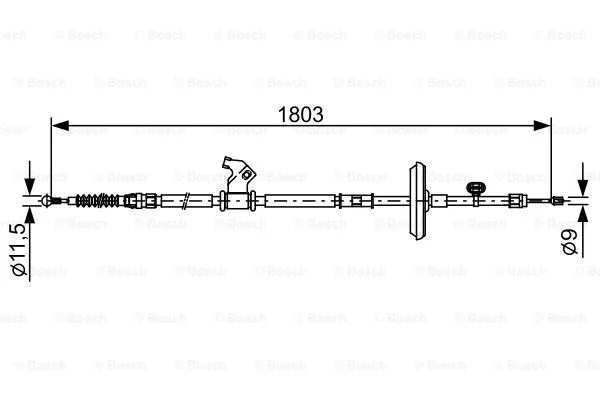 Трос ручника BOSCH 1 987 482 508