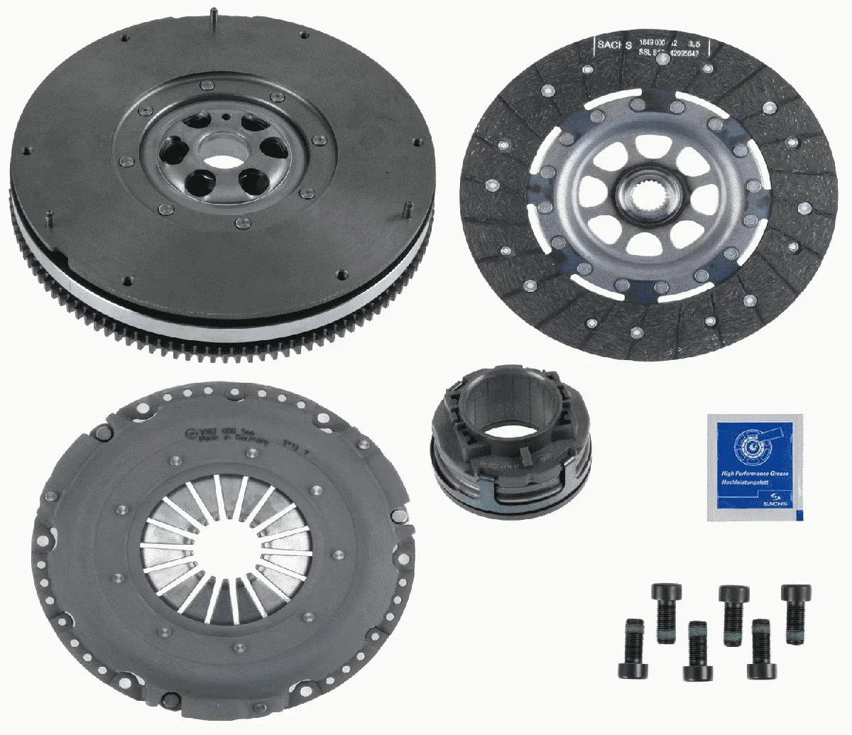 Комплект сцепления SACHS 2290 601 069 ZMS-модуль (двухмассовый маховик)