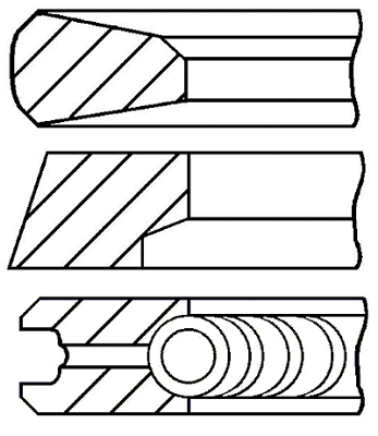 Поршневые кольца GOETZE ENGINE 08-123200-00