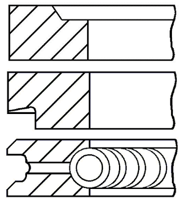 Поршневые кольца GOETZE ENGINE 08-107100-00