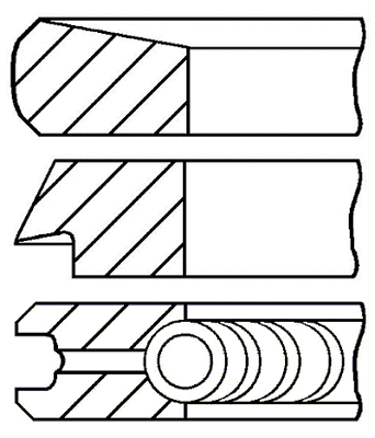 Поршневые кольца GOETZE ENGINE 08-107007-00