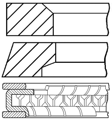 Поршневые кольца GOETZE ENGINE 08-433700-00