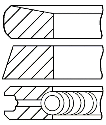 Поршневые кольца GOETZE ENGINE 08-373800-00
