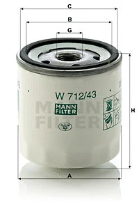 Масляный фильтр MANN W 712/43 (10)