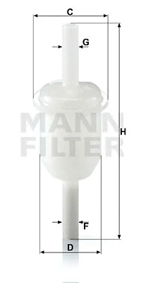 Топливный фильтр MANN-FILTER WK 31/4 (10)