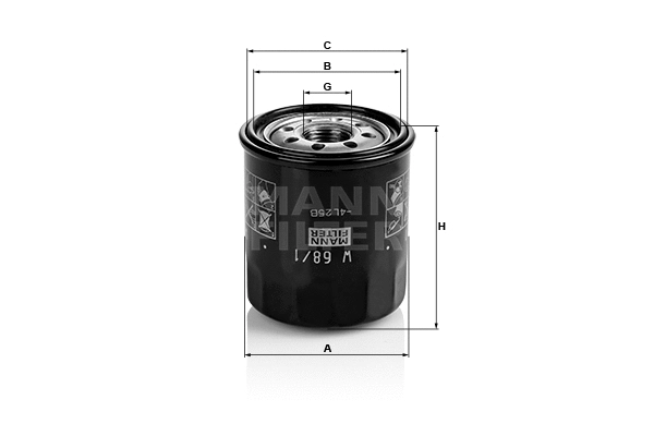 Масляный фильтр MANN-FILTER W 68/1