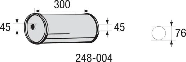 Средний глушитель выхлопных газов, универсальный BOSAL 248-004